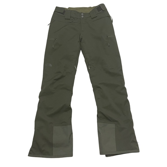 The North Face Hyvent Men Small Insulated Ski Snowboard Pants Green Snow - Picture 1 of 11